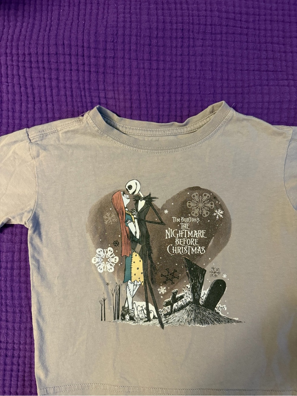 Disney The Nightmare Before Christmas Kids Graphic Tee in Light Purple